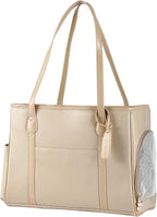 Stylish Dog Purse Carrier, Leather Pet Carrier Bag by Monanller
