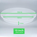 6 Pack of 10 inch Plant Saucer Clear, Heavy Duty Plastic Plant Saucer 10 inch - Image 2