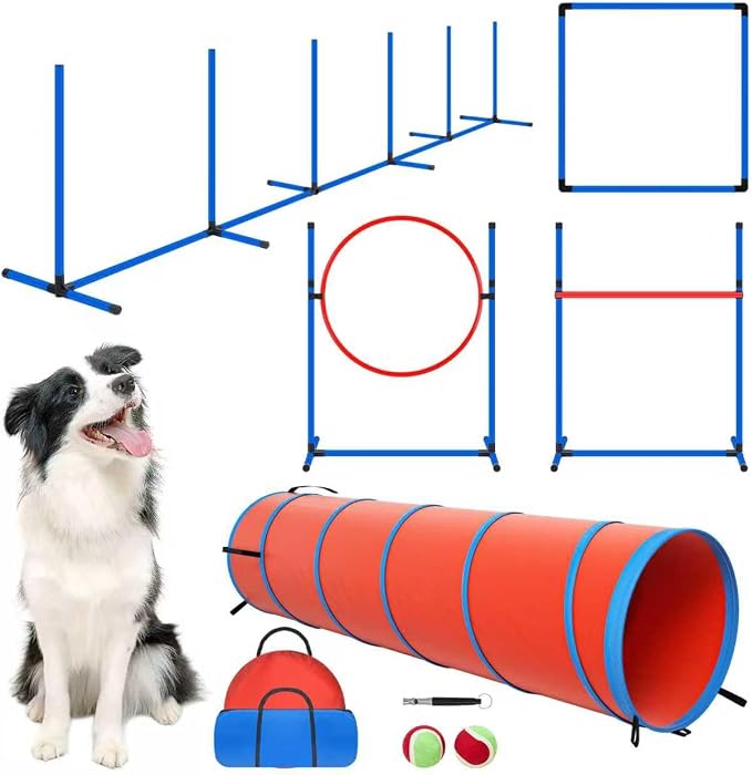 Dog Agility Equipment, Dog Agility Course Backyard Set Obstacle Course Backyard by PolarAurora