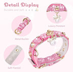 PetsHome Cat Collar, Dog Collar, PU Leather Adjustable Pet Collar - Image 4