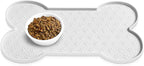 Dog Food Mat Anti-Slip Silicone Dog Bowl Mat Thicker Pet Placemat Waterproof by PWTAA
