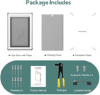 Large Dog Door for Exterior Doors, Aluminum Frame Doggy Door, Fully Magnetic - Image 5