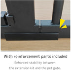 Lumizone Extra Tall Cat Gate Extension Kit 61.02" High Pressure Mounted 4.13" - Image 4