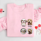 Custom Dog Face Sweatshirt Hoodie T-Shirt, Custom Pet Name, Personalized Pet - Image 4