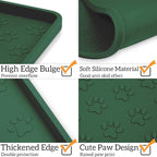 Ptlom Pet Placemat for Dog and Cat, Waterproof Silicone Pet Feeding Bowl Mats - Image 4