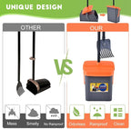 Dog Pooper Scooper Swivel Bin & Rake Kit - Image 2