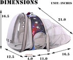 Galaxy Blue Dual Expandable Cat Backpack Carrier, Fit up to 20 lbs, Expandable - Image 2