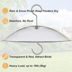 8" Mini Rain Cover for Bird Feeder/House - Image 4