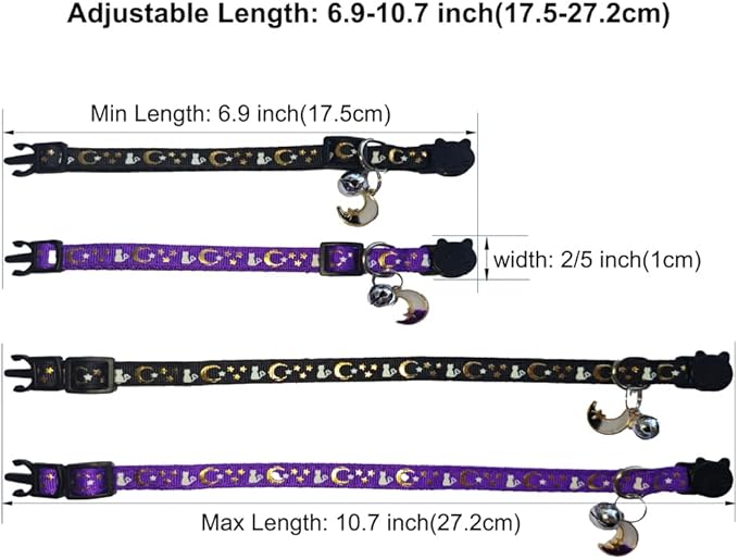 2 Pack Breakaway Cat Collars, Glow in Dark - Image 2