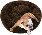 BODISEINT Faux Fur Dog Bed, Shag Round Anti-Anxiety Pet Calming Doughnut Cuddler - Image 4