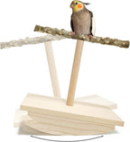 Natural Wood Bird Perch Stand, Rocking Perch by HOME