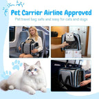 Double Expandable Cat Carrier, Airline Approved Soft-Sided Pet Travel Carrier - Image 5