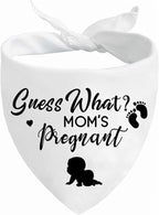 Pregnancy Announcement Dog Bandanas, Guess What? My Mom is Pregnant Reveal Scarf by Lcekterur