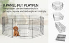 Yaheetech 24 inch Black Metal Pet Playpen 16 Panel Foldable Playpen - Image 6