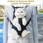 Dog Carrier Backpack, Adjustable Puppy Front Carrier Backpack, Ventilated Dog - Image 3