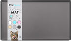 CatGuru Cat Food Mat, Small & Large Feeding Mats, 100% Waterproof Silicone Pet by CatGuru