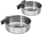 Medium+Large Bird Feeding Dish Cups, Parrot Food Bowl Cage by DVHEY