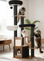 63" Modern Cat Tree Tower for Indoor Cats, Heavy Duty Cat Trees for Large Cat by Purrlato