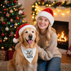 I'm Not Fat Just Fluffy White Dog Bandana, Funny Cute Puppy Scarf Accessory - Image 5