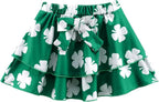 Girls Skirt Set 2 Piece Outfit Toddler Summer Clothes Ruffle Sleeve T-Shirt Bow - Image 5