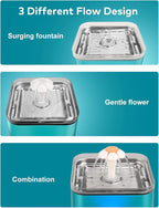 Cat Water Fountain Stainless Steel: Flower Cat Fountain - Image 4