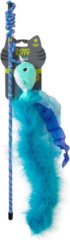 Nifty Narwhal Wand Cat Toy by QuirkyKitty