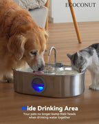 3.4Gal Dog Water Fountain for Large Dogs, 13L Stainless Steel Large Pet Fountain - Image 5
