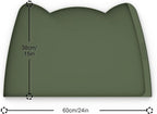OHMO Dog Food Mat w/Residue Collection Pocket Silicone Pet Feeding Mat - Image 2