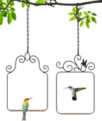 PACETAP Hummingbird Swings and Perches Metal Frame 2 Pack, Wild Bird Swing by PACETAP