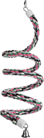 Aigou® Bird Spiral Rope Perch, Cotton Parrot Swing Climbing Standing Toys - Image 2