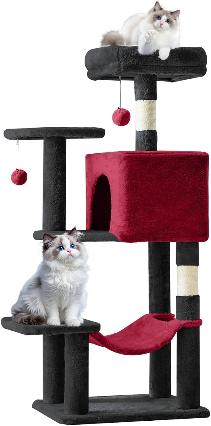 Sweetcrispy 44 inch Cat Tree Tower, Small Cat Climbing Tower by Sweetcrispy