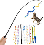 Cat Wand Toy, Long Interactive Wand Toys by PATTEPOINT