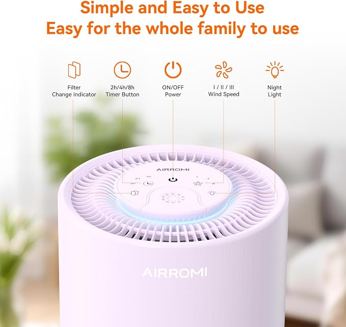 AIRROMI Air Purifier for Bedroom - Image 3