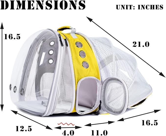 Dual Expandable Cat Backpack Carrier, Fit up to 20 lbs, Expandable Pet Carrier - Image 2