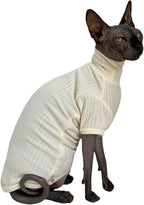 Sphynx Cats Shirt Cat Turtleneck Cotton Sweater Pullover Kitten T-Shirts - Image 2