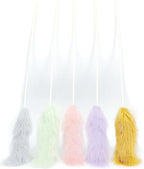 Rabbit Fur Cat Toys – 5PCS Interactive Cat Wand Toys - Image 7