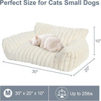 Cute Cat Couch Bed for Indoor Cats, Fluffy Pet Cat Sofa - Image 5