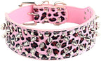 Serijoars Spiked Studded Dog Collar, PU Leather Dog Collar, Adjustable Pet by Serijoars