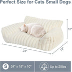 Cute Cat Couch Bed for Indoor Cats, Fluffy Pet Cat Sofa - Image 5