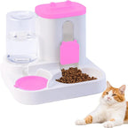 Gravity Cat Feeder and Water Dispenser, 2 in 1 Automatic Cat Feeder, 2 Pack by JIAXICATHAOPINESSHOUS