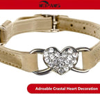Heart Bling Cat Collar with Safety Belt and Bell Adjustable 8-10 inches - Image 3