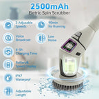10-in-1 Electric Spin Scrubber for Cleaning, Voice Broadcast Rechargeable Power - Image 2