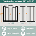 Fairy Baby 57.1"-59.8" Extra Wide Baby Gates - Image 2