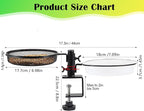 Deck Bird Feeders with Metal Mesh Tray and 2 Water Bowls - Image 6