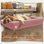 Large Dog Bed Orthopedic Washable Extra Pink XL XLarge Big Dog Bed - Image 6