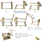 Hamiledyi Parrot Playground Bird Play Stand Natural Wood Parrot Perch Gym - Image 4