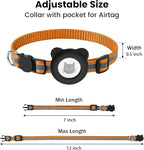 Cat Collar with AirTag Holders, Reflective Breakaway Safety Collars, Bells and - Image 4