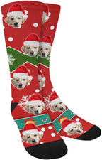 Custom Face Socks, Personalized Dog Lover Pet Photo Picture on Socks Unisex by Enjoy-yjl