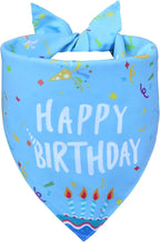 Dog Birthday Bandana Boy for Medium Large Dogs, Reversible 2 Patterns in 1 - Image 2