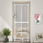 71-98" Clear Tall Cat Pet Gate, 33.5-36 in Wide Extra High Dog Gates by THEYFIRST